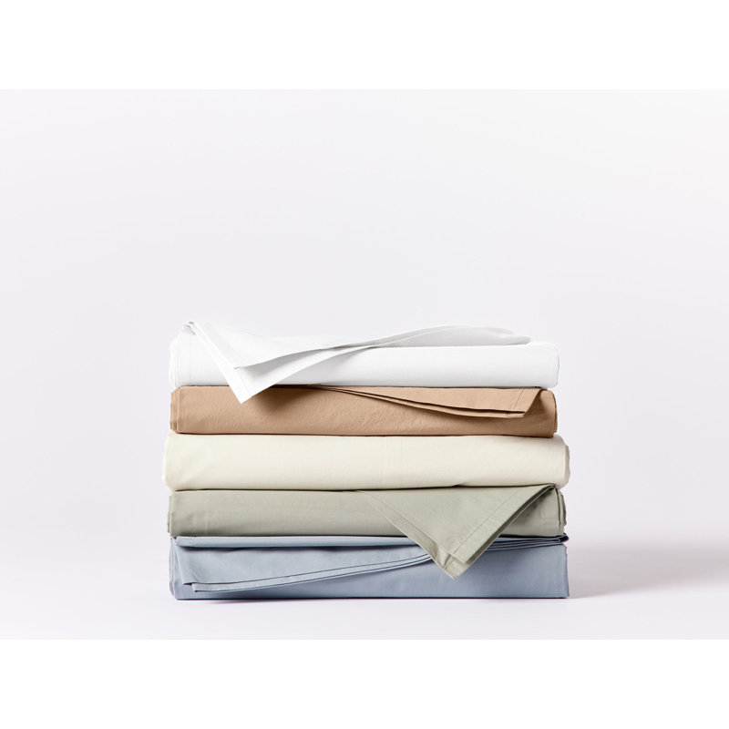 Refined Sheet Set, Alpine White, Twin Sheet Set with 1 Pillowcase