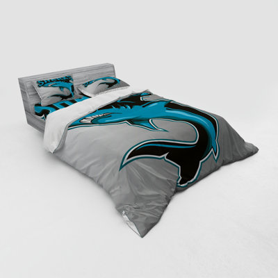 Ensemble de housse de couette 4 pièces Shark Blue