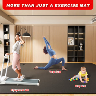 Extra Large Exercise Mat , Gym Flooring For Home Gym,Thick Exercise Mats For Home Workout,Non-Slip,Extra Durable,High-Density Gym Mats For Jump Rope,Cardio