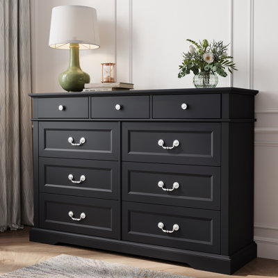 Commode double 9 tiroirs l 53,5 po