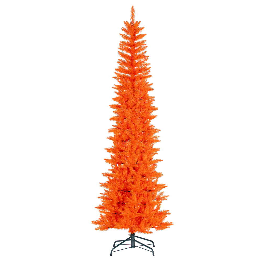 The Holiday Aisle® Orange Pencil Artificial Unlit Christmas Tree. | Wayfair