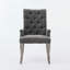 Chaise de salle à manger rembourrée en tissu Chenille-1345053561