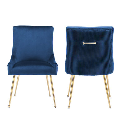 Aasiyah Velvet Side Chair by Everly Quinn