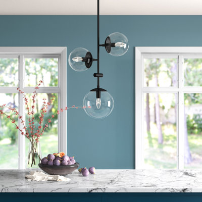 Lustre linéaire moderne Spoutnik à 3 lumières Arverne