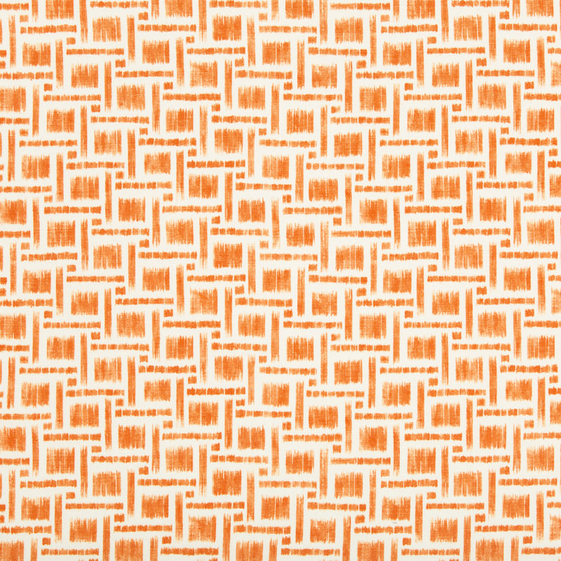 Summer Palace Mira Print Cotton Blend Fabric, Orange