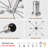 Dushka 8-Light 30.12'' Dimmable Sputnik Sphere  Modern Linear Chandelier Semi Flush Mount Ceiling Fixture-112036874