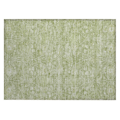 Machine Washable Indoor/Outdoor Chantille ACN1133 Aloe Rug
