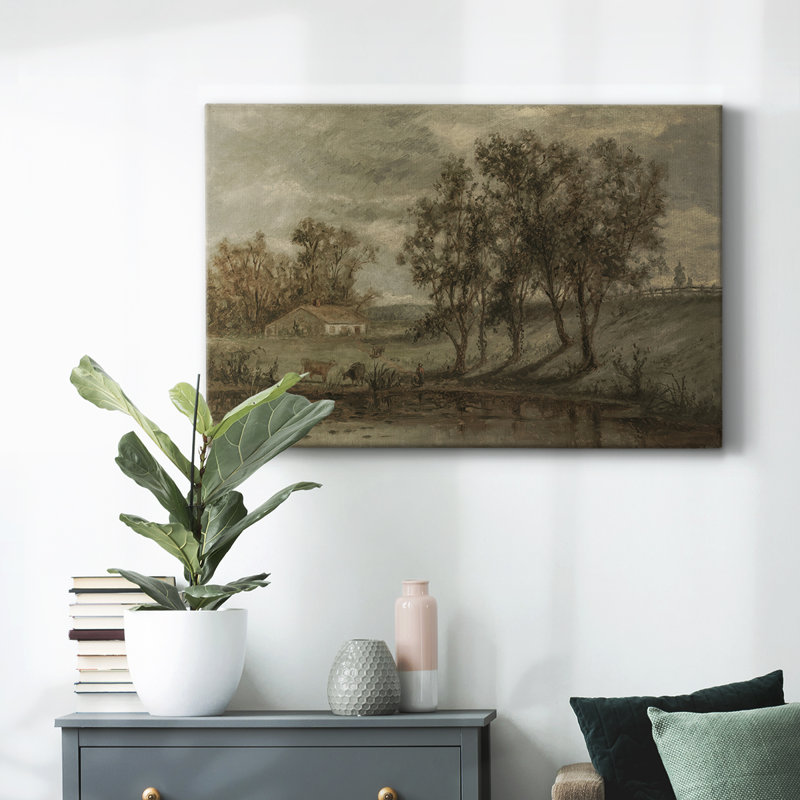 "Vintage Landscape" - DCCCXXV III, reproduction d'art sur toile, H 9 po x l 13 po