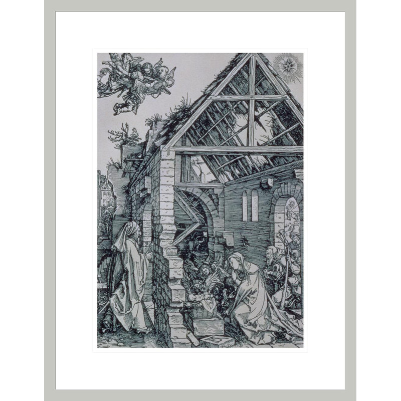 «The Adoration of the Shepherds» par Albrecht Dürer, impression giclée sur cadre, H 29,5 po x l 22,58 po