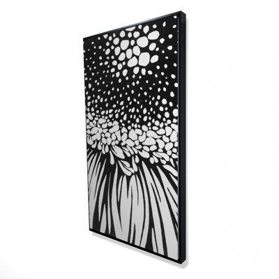 Gerbera Flower Monochrome Framed Canvas | Floral Home Decor