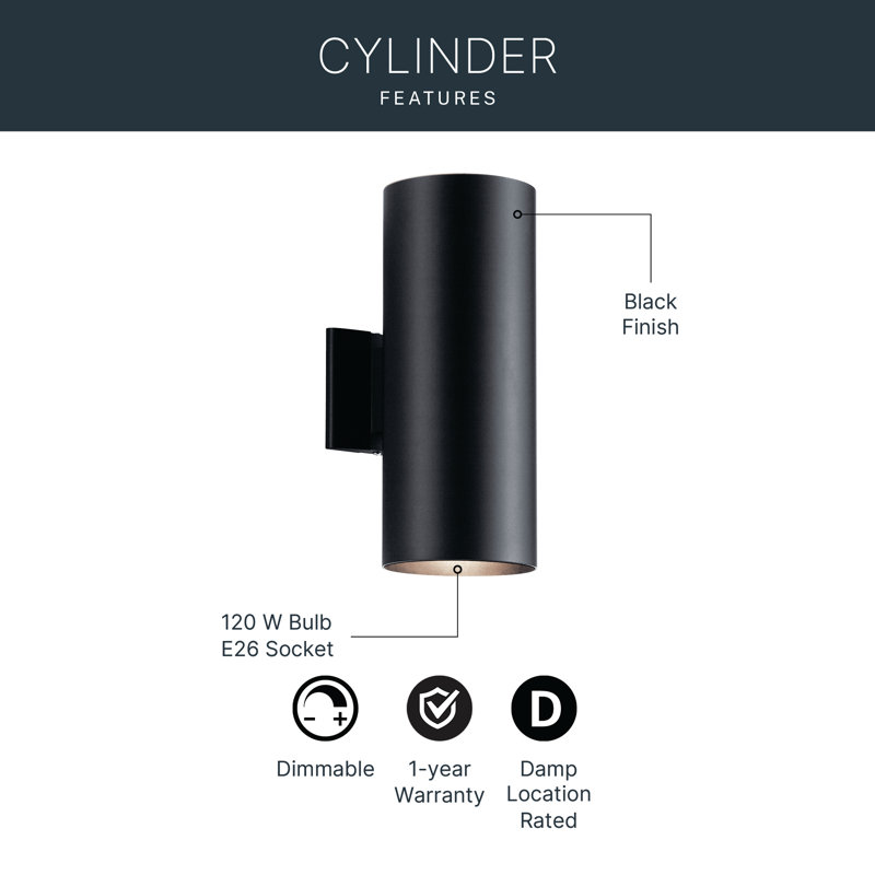 Glossop Wall Light, Black