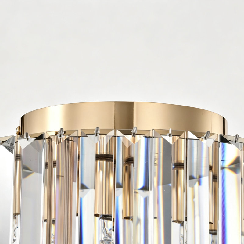 Crystal Flush Mount Ceiling Light, Gold