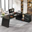 Bureau de direction en L avec tiroirs-954856585