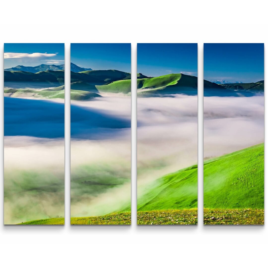 4-tlg. Leinwandbilder-Set Nebel in Castelluccio - Umria, Italien