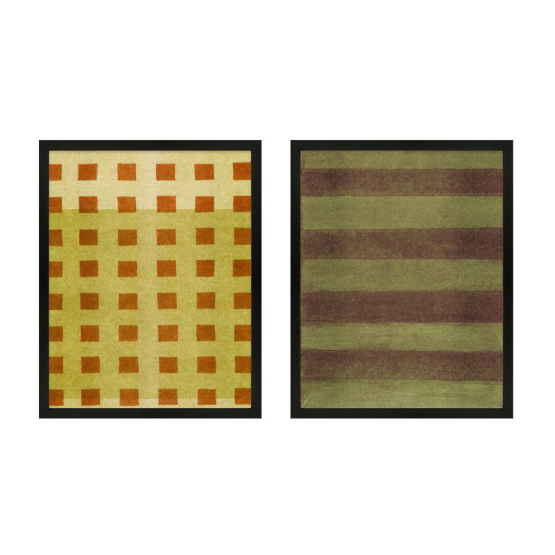 Spring Willow & Juniper, Set of 2 by Mo Neuharth - Framed Wall Art, 38" H x 30" W, Framed Print without Mat, Maple