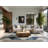 Soft Plush Faye Hanukkah Modern & Contemporary Abstract Area Rug in Beige – Navy Binding-1357548645