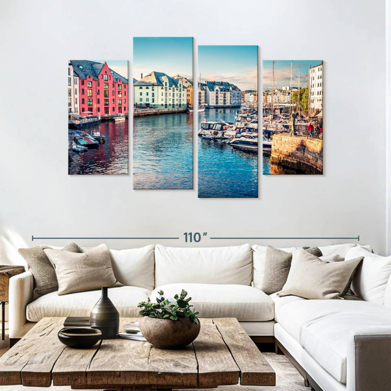 Gillard Alesund, bord de mer, H 54 po x l 84 po