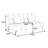 74.02"Coffee Brown Microfiber Grid Stitch Armless Foldable Sofa Bed Couch