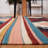 Suresnes Flat Weave Wool/Cotton Southwestern Rug in Light Pink/Blue-1606507085