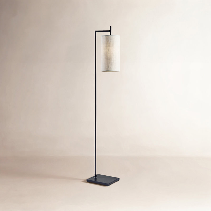 Elina 65'' Task Floor Lamp, Black, Beige