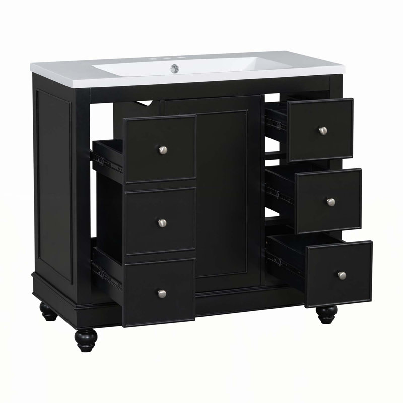 Meuble-lavabo moderne avec rangement polyvalent et fabrication durable