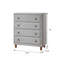 Commode rembourrée 4 tiroirs grise