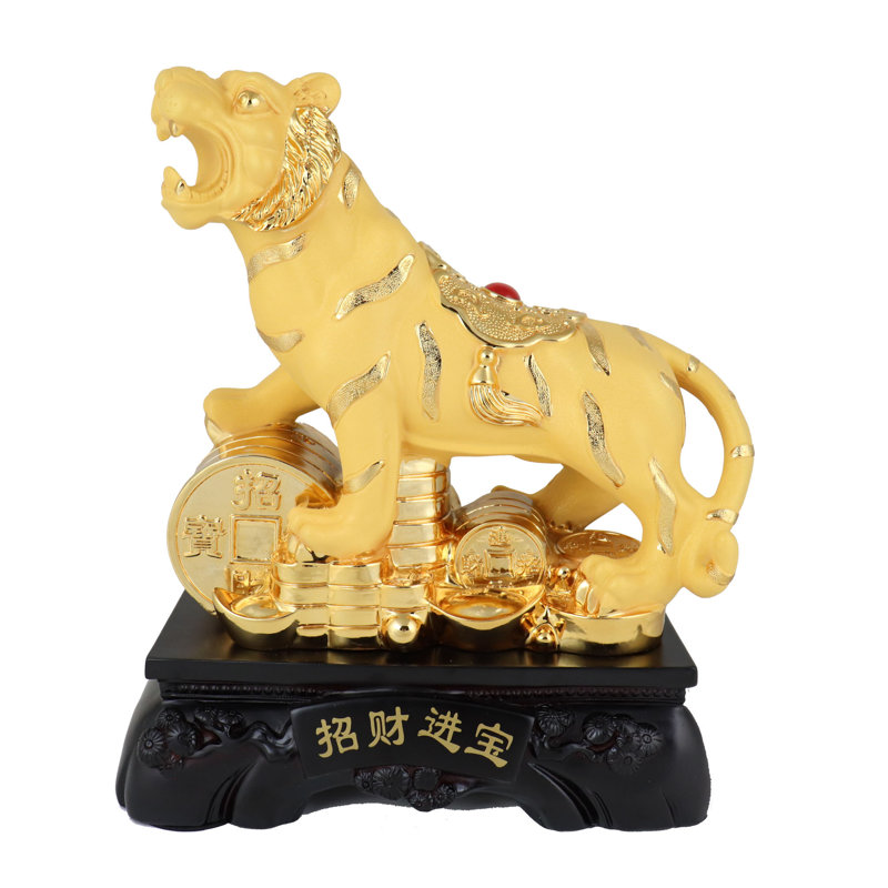 Statue tigre sur pièces