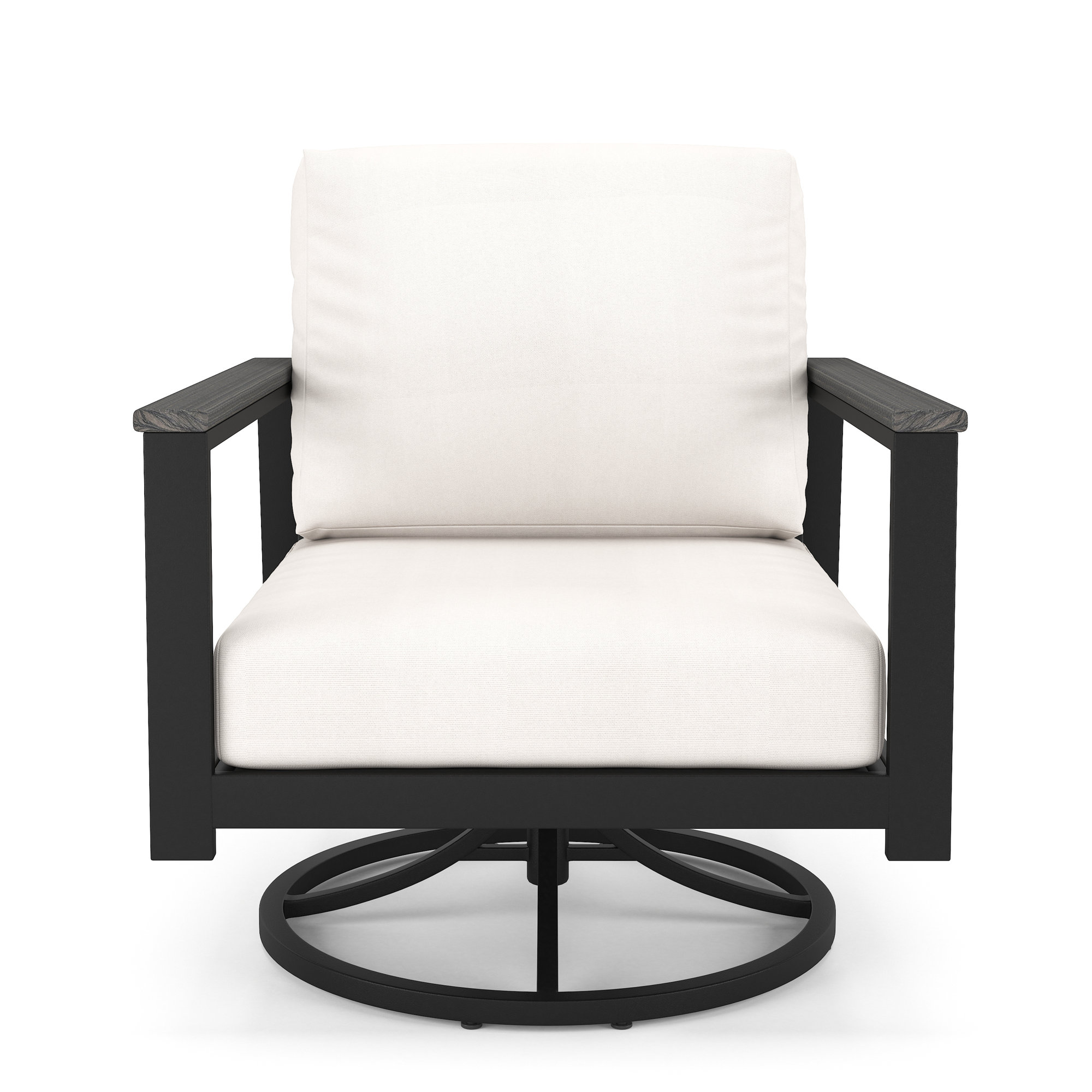 Townsend Outdoor Rocking Metal Chair with Cushions, Sunbrella Canvas Natural