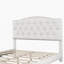 Upholstered Platform Bed with Saddle Curved Headboard and Diamond Tufted Details