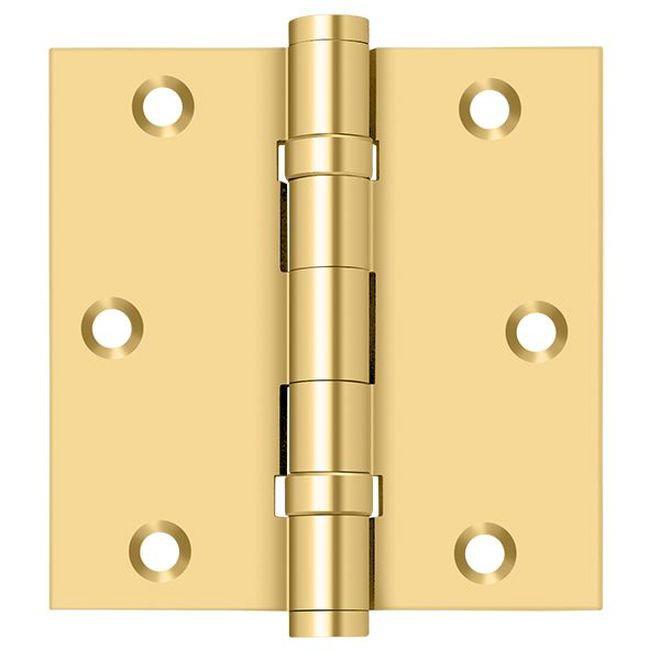 102'' x 102'' Butt Bearing Hinge, PVD Polished Brass