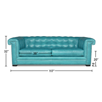 Surrey 117'' Leather Sofa
