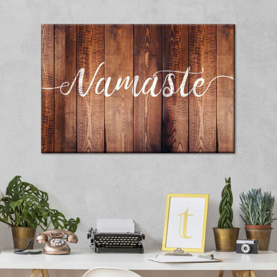 Zen Namaste Calligraphy Canvas Print