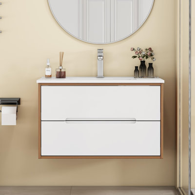 32-Inch Wall-Mounted Bathroom Vanity