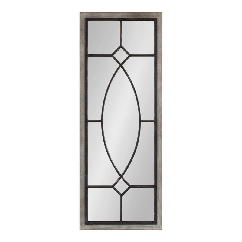 Miroir mural Farmhouse, 42 po x 16 po, Gris
