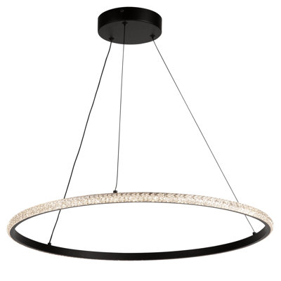 Luminaire suspendu DEL 30 W noir