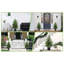 Arbre de Noël artificiel en pin artificiel 4 pi avec 80 lumières DEL et boîte à piles 8 fonctions, pré-assemblé, décorations de Noël pré-assemblées pour l'intérieur (ensemble de 2)