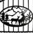 14FT Dual Swing Galvanized Steel Driveway Gate - Deer Design, Include Posts