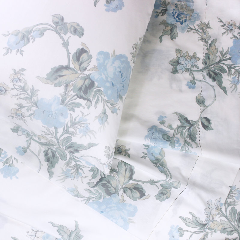 Beford Lane Percale Sheet Set, Blue, Full