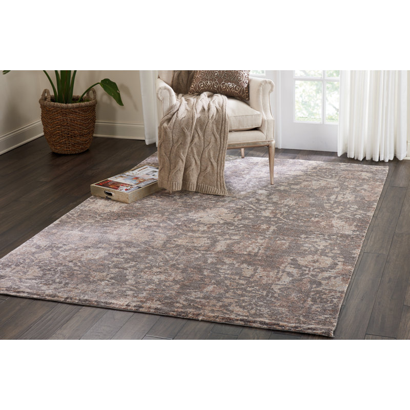 Dehl Rayon Oriental Indoor Rug, Rectangle 5'6" x 7'6"
