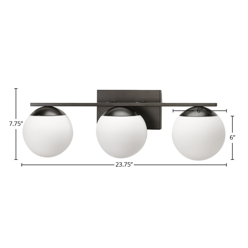 Éclairage pour meuble-lavabo 3 lumières Kivah, Noir