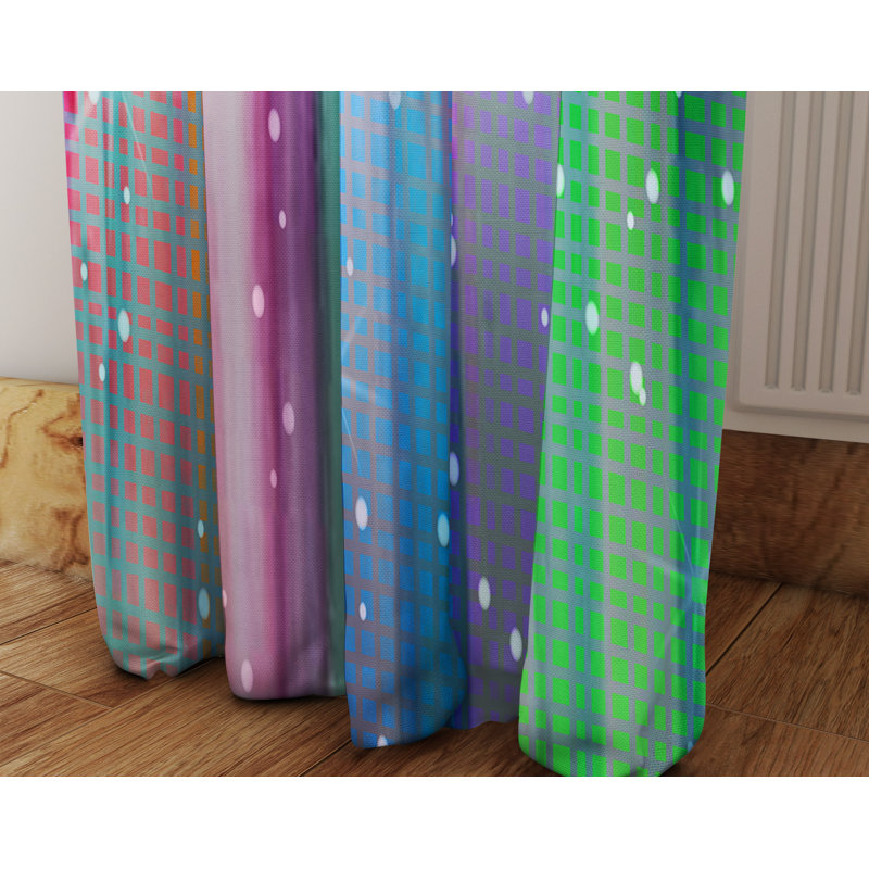 Paire de rideaux semi-transparents Rainbow Stardust, l 56 po x L 78 po