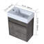 Meuble-lavabo mural 18 po avec lavabo en résine blanche et porte d'armoire à fermeture en douceur 18 po-116040594
