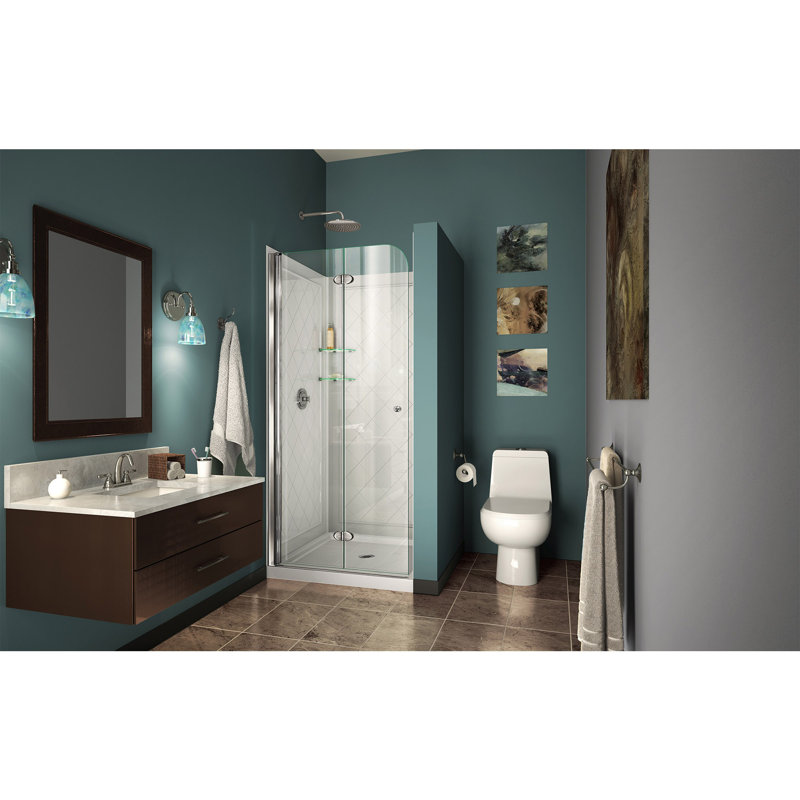 Porte de douche pliante sans cadre Aqua 32 "x 74,75"