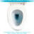 Modern Ceramic Toilet - Comfortable Seat, Advanced Flushing System One Piece Skirted Design For Easy Cleaning, Quiet