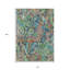Tapis d'extérieur lavable abstrait bleu sarcelle 10 pi x 14 pi bleu