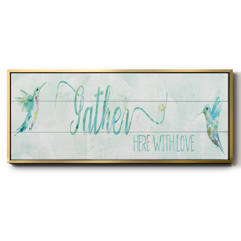 «Gather Here», toile encadrée, H 20 po x l 50 po