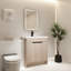 Meuble-lavabo autoportant de 30 po avec lavabo en résine et rangement à fermeture en douceur