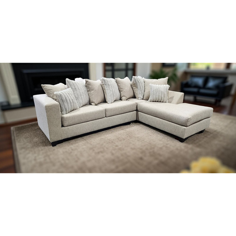 Kora Fabric Sectional, Gray Fabric