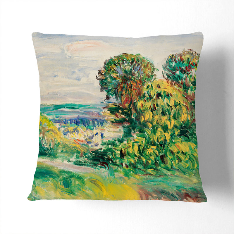 Landscape Vol.2 Square Throw Cushion, White, 40cm H x 40cm W x 15cm D