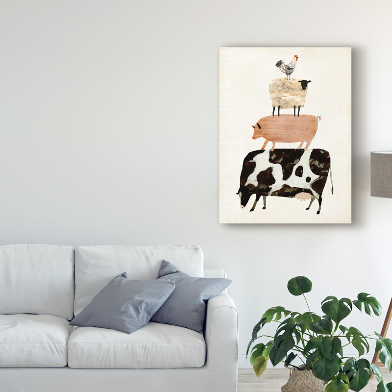 « barnyard bud iii », peinture sur toile tendue, H 19 po x l 14 po x P 2 po